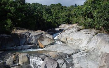 Water flows along what scientists call a knickpoint: a change in the slope of a river.